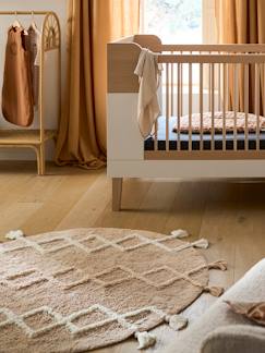 Dekoration & Bettwäsche-Runder Kinderzimmer Teppich mit Pompons, Berber-Stil