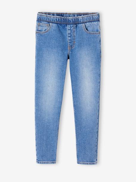 Jungen Slim-Jeans mit Dehnbund BASIC blue stone+grauer denim 1