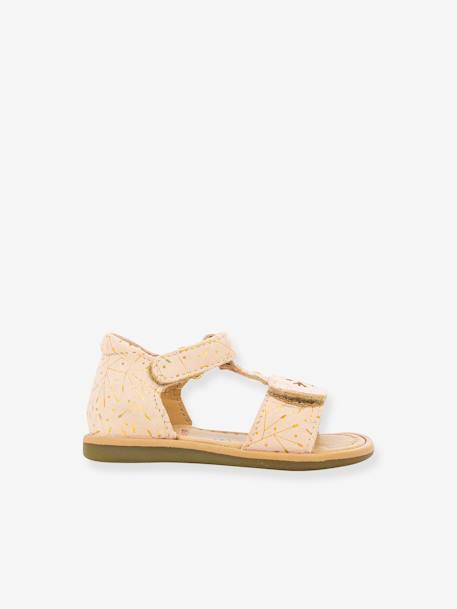 Baby Lauflern-Sandalen Tity Miaou SHOO POM rosa nude 2