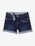 Bestickte Mädchen Jeans-Shorts Oeko-Tex, Bundweite verstellbar dark blue+double stone 1