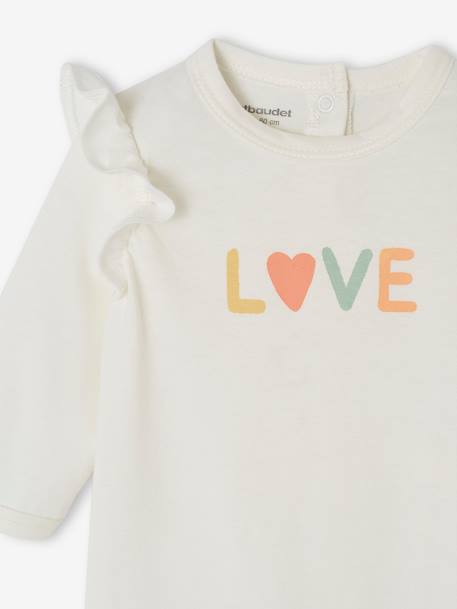 2er-Pack Baby Strampler aus Jersey LOVE Oeko-Tex - pfirsich+hellgrau - 5