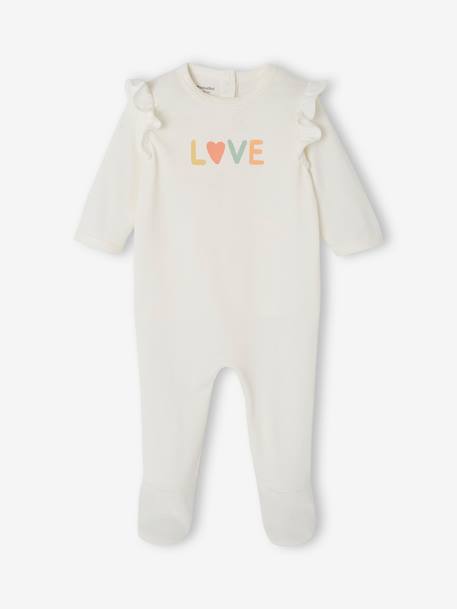 2er-Pack Baby Strampler aus Jersey LOVE Oeko-Tex - pfirsich+hellgrau - 2