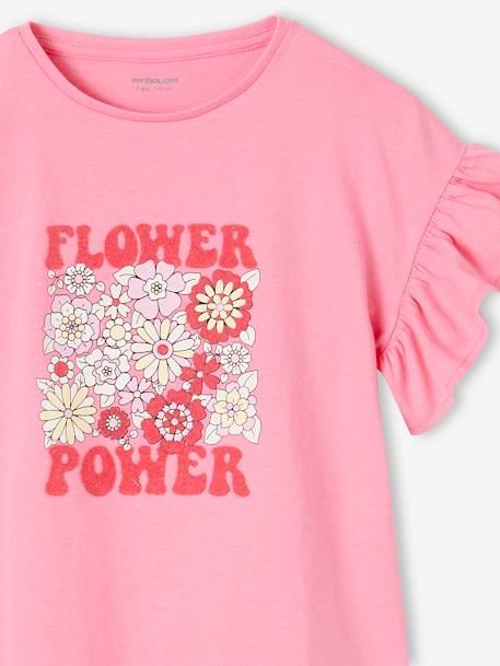 Mädchen T-Shirt FLOWER POWER Oeko-Tex bonbon rosa 3