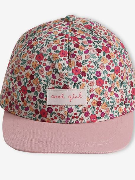 Mädchen Cap, Blumen rosa 3