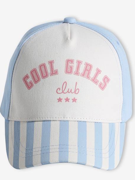 Mädchen Cap Cool Girls Club blau gestreift+rosa gestreift 4