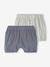 2er-Pack Baby Shorts aus Musselin graublau+wollweiß 1