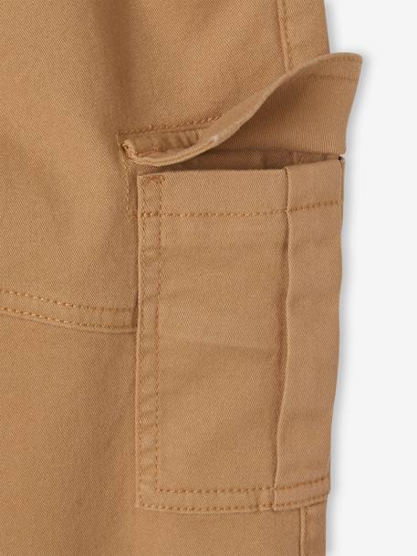 Jungen Cargohose mit Dehnbund Oeko-Tex, Bundweite verstellbar dunkelkhaki+eisblau+graubeige 21