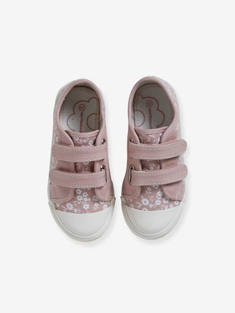 Mädchen Stoff-Sneakers mit Klett und Anziehtrick rosa bedruckt 4