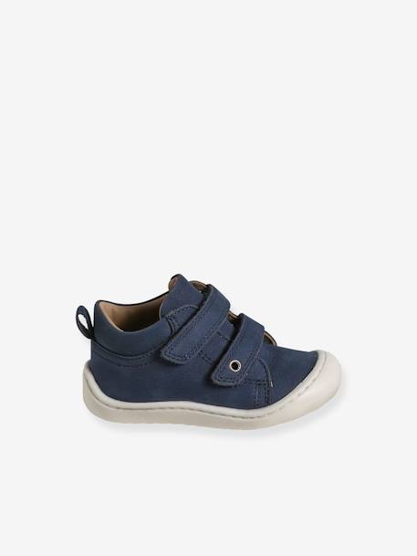 Baby Lauflern-Boots mit Klett blau+elektrisch blau+marine 12