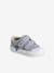 Baby Stoffsneakers mit Klettriemchen beige bedruckt+hellblau 8