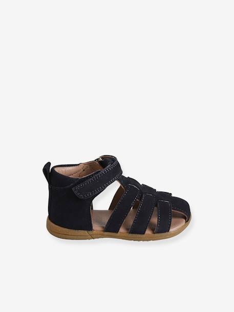 Jungen Baby Lauflern-Sandalen braun+marine 7