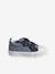 Kinder Stoff-Sneakers mit Klett und Anziehtrick set blau 2