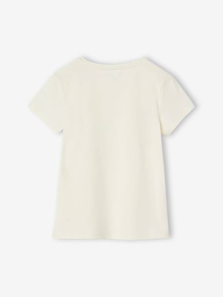 Mädchen T-Shirt, Message-Print BASIC Oeko-Tex - erdbeer+himmelblau+rot+vanille - 11