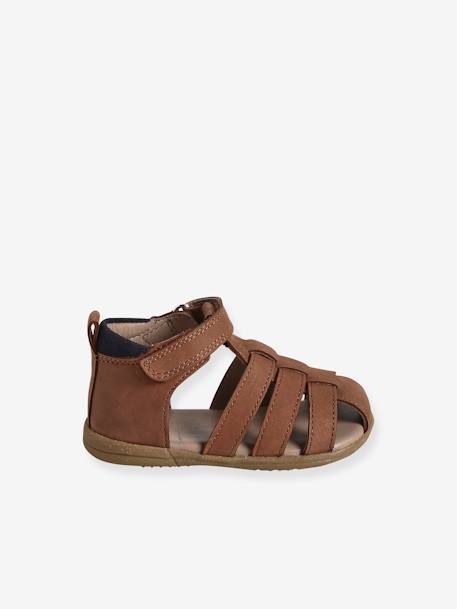 Jungen Baby Lauflern-Sandalen braun+marine 2