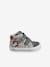 Baby High-Sneakers mit Klett grau gestreift 2