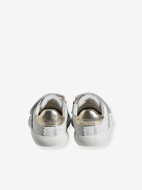 Baby Klett-Sneakers ausgestanzte Motive - marine+weiß/gold - 12