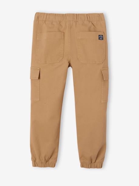 Jungen Cargohose mit Dehnbund Oeko-Tex, Bundweite verstellbar dunkelkhaki+eisblau+graubeige 19