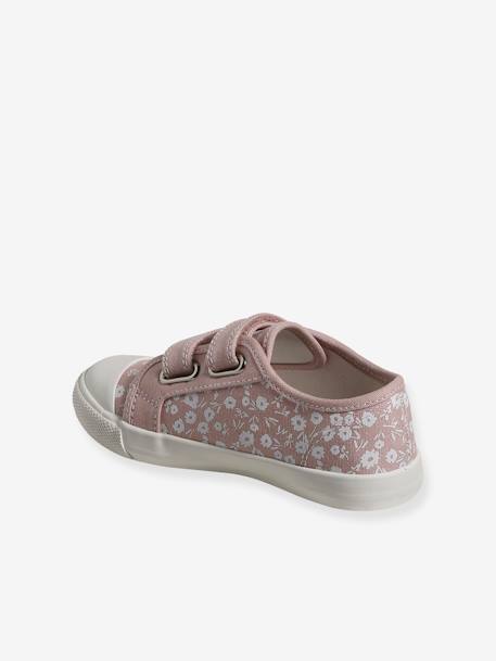 Mädchen Stoff-Sneakers mit Klett und Anziehtrick rosa bedruckt 3