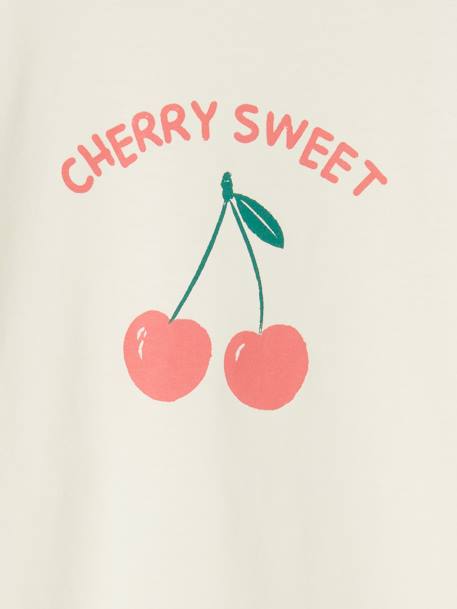 Mädchen T-Shirt, Message-Print BASIC Oeko-Tex - erdbeer+himmelblau+rot+vanille - 12