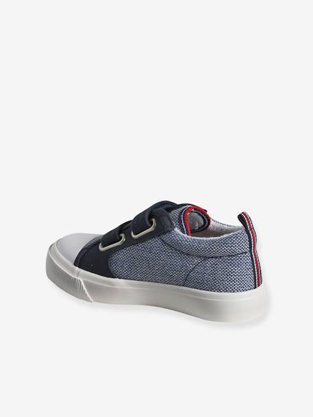 Kinder Stoff-Sneakers mit Klett und Anziehtrick set blau 3