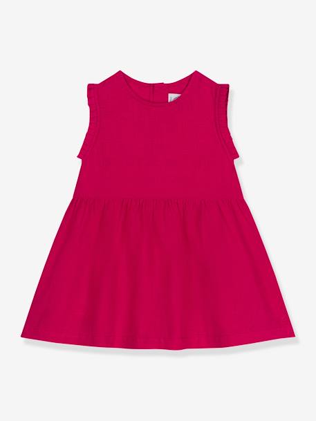 Mädchen Leinenkleid PETIT BATEAU rot 1