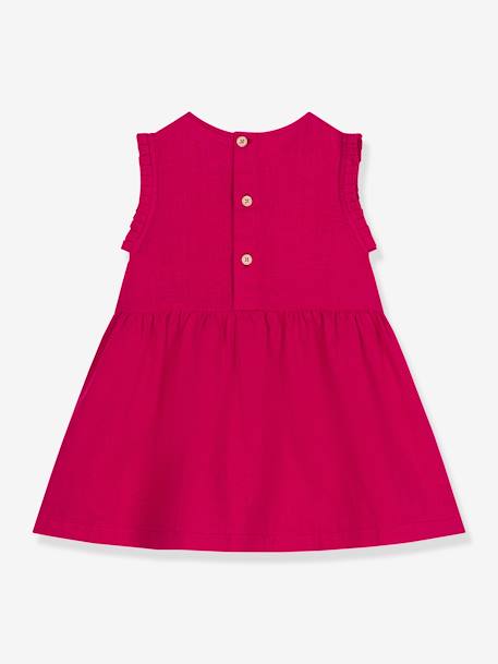 Mädchen Leinenkleid PETIT BATEAU rot 2