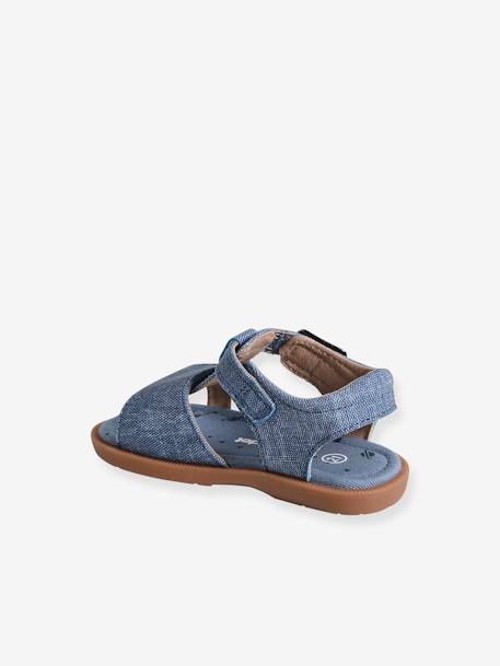 Baby Klett-Sandalen, Denim-Optik - jeansblau - 3