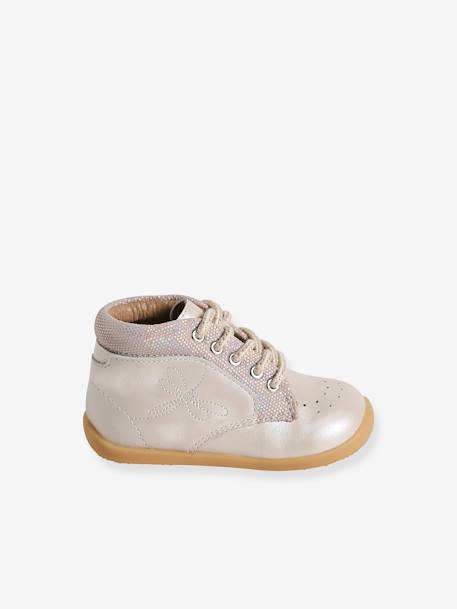 Baby Lauflern-Boots beige glanzeffekt 2