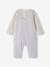 Baby Set MON TRÉSOR: Shirt & Latzhose, personalisierbar Oeko-Tex - grau meliert+karamell - 4