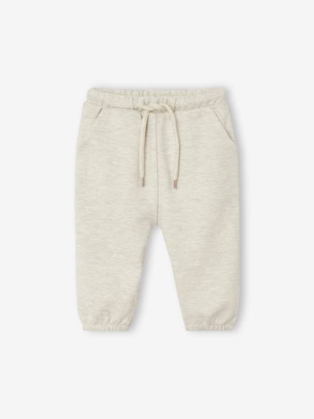 Baby-Set: Sweatshirt & Hose, personalisierbar Oeko-Tex beige meliert+blush 4