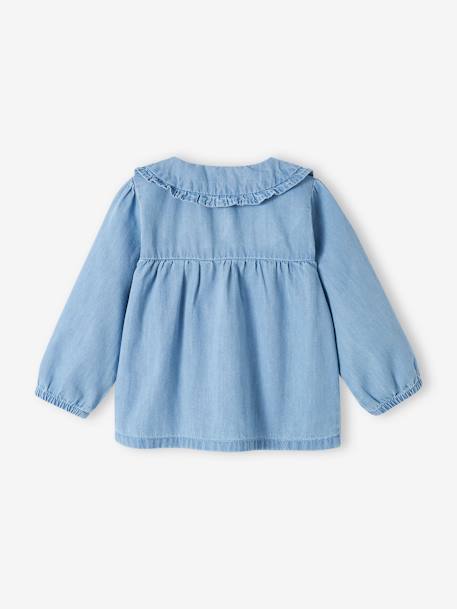 Baby Bluse aus Light-Denim, personalisierbar - gebleicht - 2