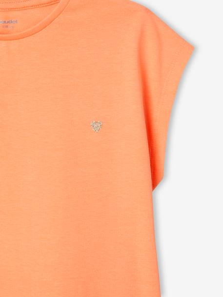 Mädchen T-Shirt BASIC, personalisierbar Oeko-Tex - koralle+mandarine - 9