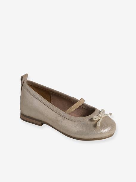 Glänzende Mädchen Ballerinas gold 1