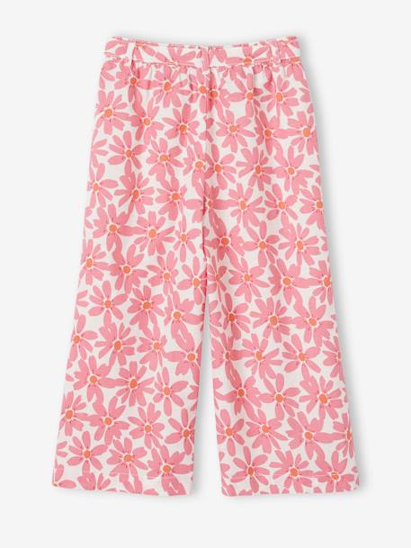 Mädchen Culotte rot kariert+wollweiß/rosa blumen 8