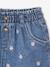 Baby Jeansshorts mit Blumenstickerei - blue stone - 3