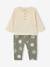 Baby-Set: Shirt & Sweathose Oeko-Tex dunkelgrau/hellbeige bedruckt+khaki 11