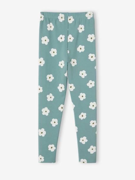 Mädchen Leggings blau indien blume+hellbeige leoprint+pudrig rosa+türkis margeriten 11