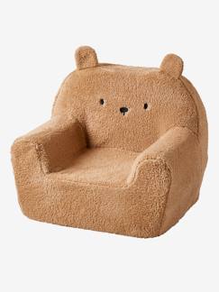 Kinderzimmer-Kindermöbel-Kinderstühle, Kindersessel-Sessel-Kinderzimmer Polstersessel aus Teddyfleece BÄR