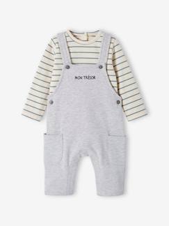 Babymode-Baby-Sets-Baby Set MON TRÉSOR: Shirt & Latzhose, personalisierbar Oeko-Tex