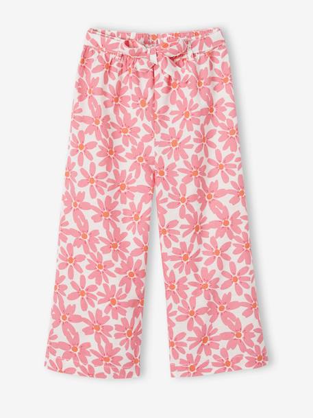 Mädchen Culotte rot kariert+wollweiß/rosa blumen 7