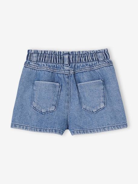 Baby Jeansshorts mit Blumenstickerei - blue stone - 2