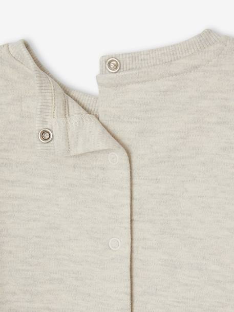 Baby-Set: Sweatshirt & Hose, personalisierbar Oeko-Tex beige meliert+blush 8