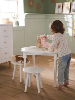 Kinderzimmer-Kinderzimmer-Set: Spieltisch & 2 Hocker, Blumenform