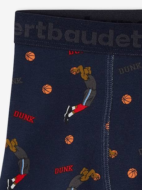 5er-Pack Jungen Boxershorts mit Bio-Baumwolle, Basketball grau meliert 8