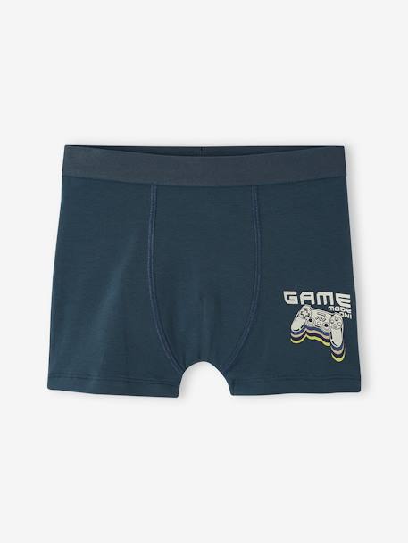 4er-Pack Jungen Boxershorts mit Bio-Baumwolle, Gaming - tinte - 3