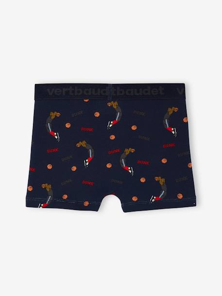 5er-Pack Jungen Boxershorts mit Bio-Baumwolle, Basketball grau meliert 7