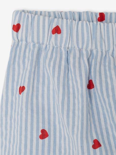 Baby-Set aus Seersucker: Kleid, Shorts & Haarband blau gestreift 9