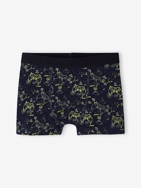 4er-Pack Jungen Boxershorts mit Bio-Baumwolle, Gaming - tinte - 4