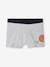 5er-Pack Jungen Boxershorts mit Bio-Baumwolle, Basketball - grau meliert - 3