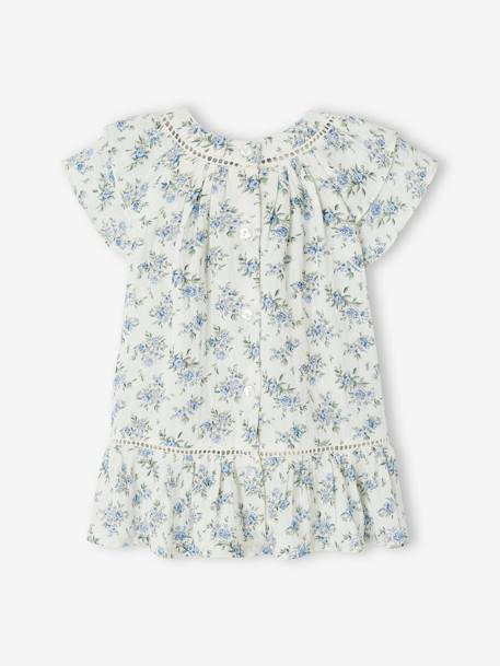 Festliches Mädchen Baby Kleid wollweiß 3